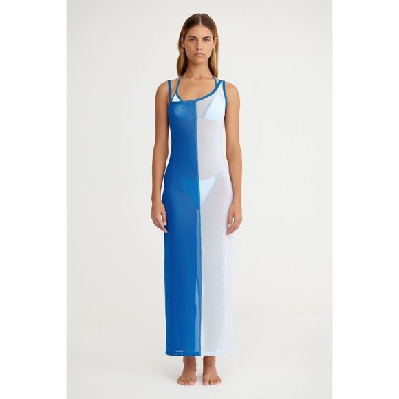 Significant Other Ayda Midi Dress Cobalt Splice Cover up Beach Size Size 4 NWT - Picture 1 of 8